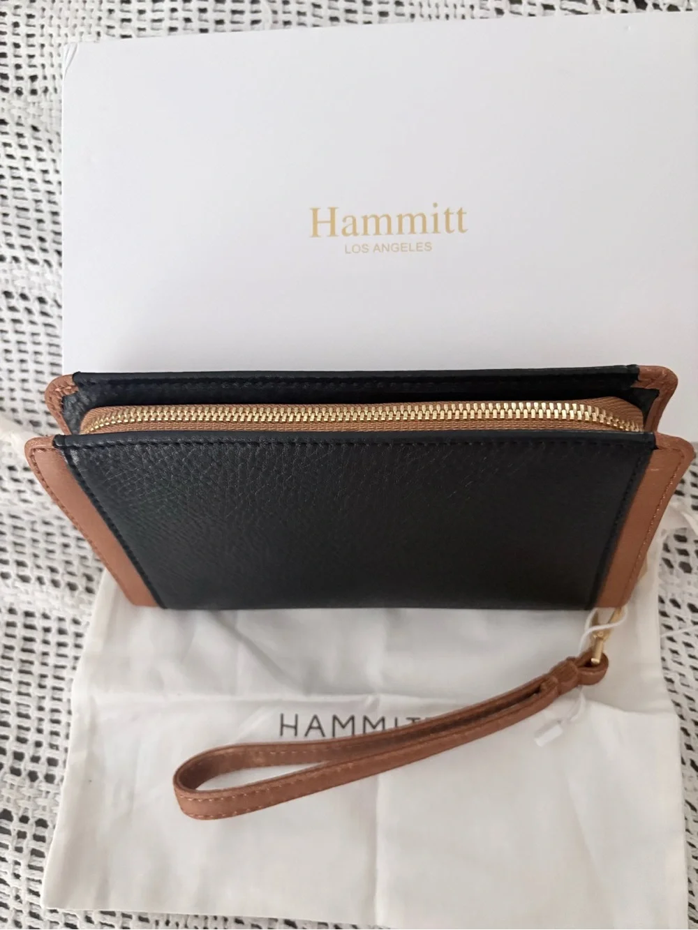 Hammitt Bryant Black and Brown Leather Wallet - NWT